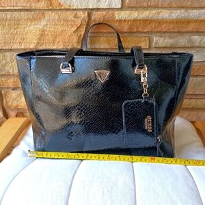 NWT Guess Black Snake Print Women's Bag